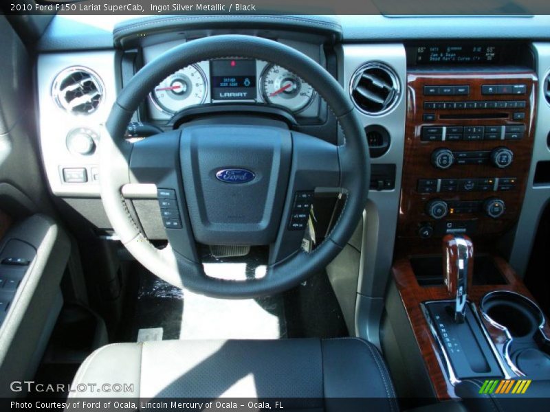 Ingot Silver Metallic / Black 2010 Ford F150 Lariat SuperCab