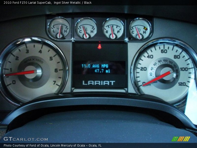 Ingot Silver Metallic / Black 2010 Ford F150 Lariat SuperCab
