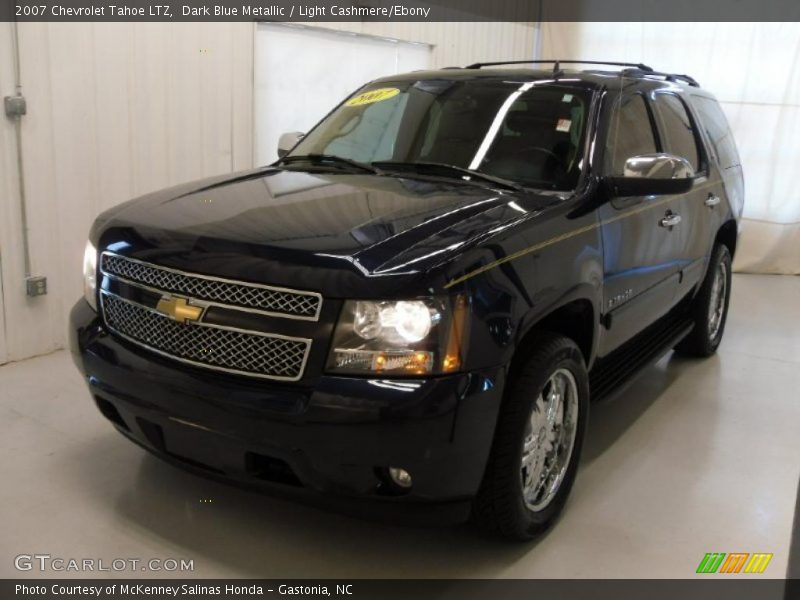 Dark Blue Metallic / Light Cashmere/Ebony 2007 Chevrolet Tahoe LTZ