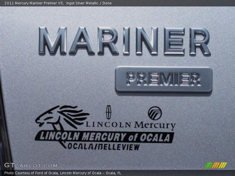 Ingot Silver Metallic / Stone 2011 Mercury Mariner Premier V6