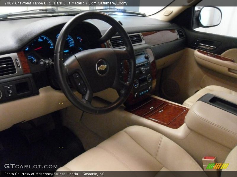 Dark Blue Metallic / Light Cashmere/Ebony 2007 Chevrolet Tahoe LTZ