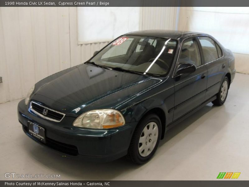 Cypress Green Pearl / Beige 1998 Honda Civic LX Sedan