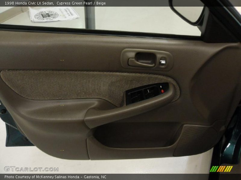 Cypress Green Pearl / Beige 1998 Honda Civic LX Sedan
