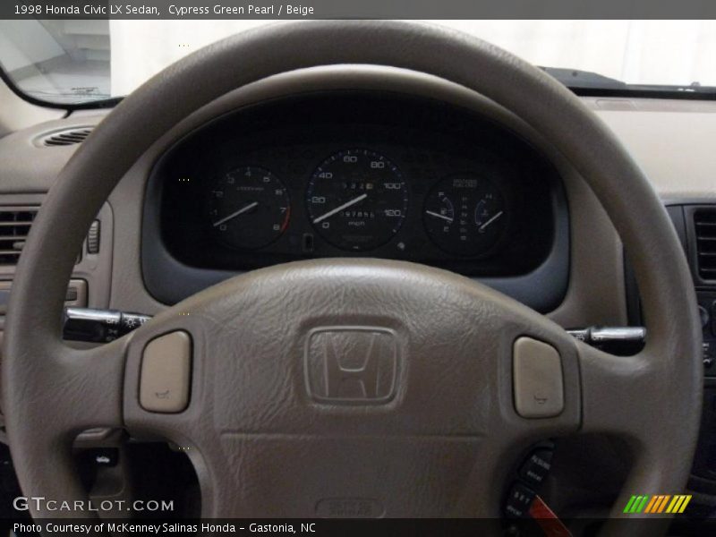 Cypress Green Pearl / Beige 1998 Honda Civic LX Sedan