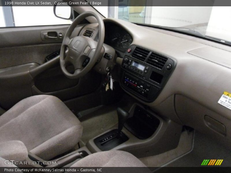 Cypress Green Pearl / Beige 1998 Honda Civic LX Sedan