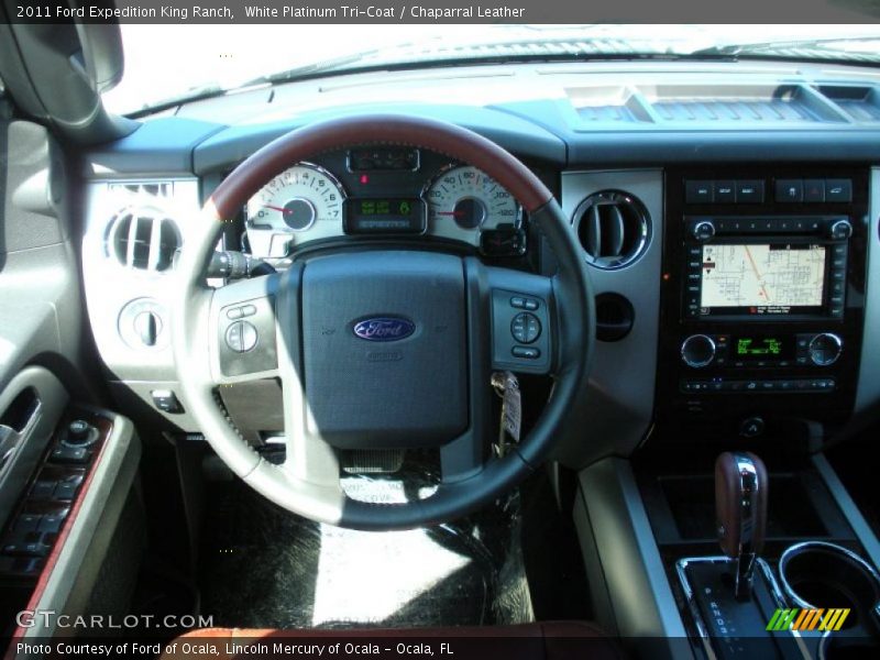 White Platinum Tri-Coat / Chaparral Leather 2011 Ford Expedition King Ranch