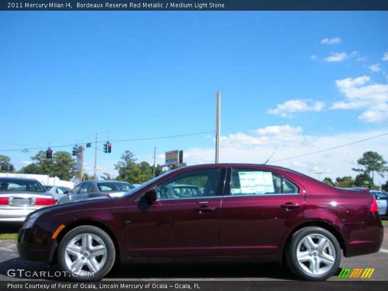 Bordeaux Reserve Red Metallic / Medium Light Stone 2011 Mercury Milan I4