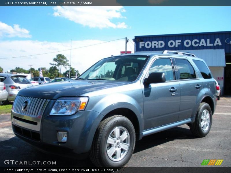 Steel Blue Metallic / Stone 2011 Mercury Mariner I4