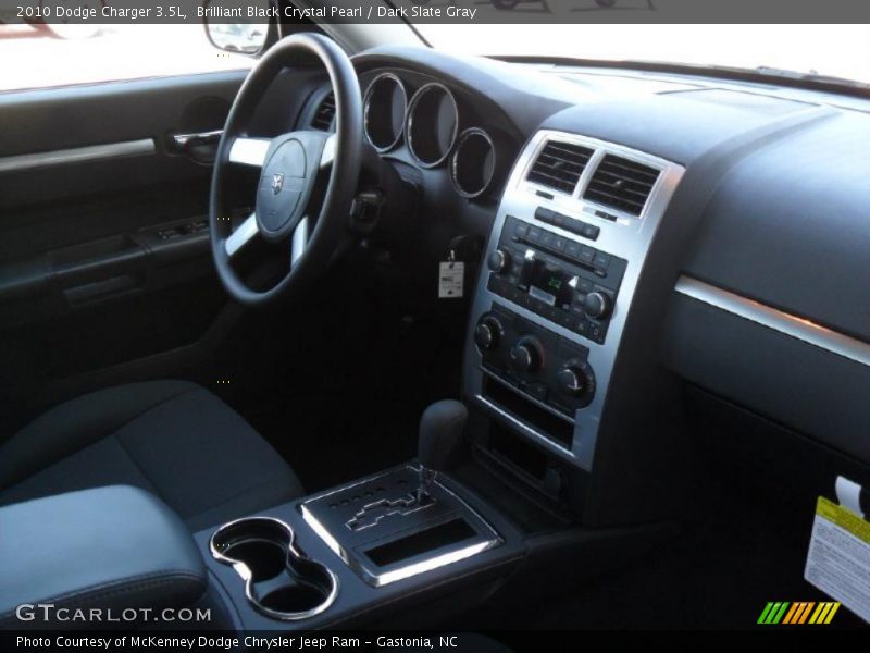 Brilliant Black Crystal Pearl / Dark Slate Gray 2010 Dodge Charger 3.5L