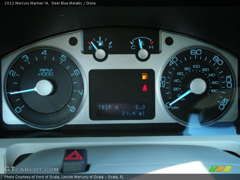 Steel Blue Metallic / Stone 2011 Mercury Mariner I4