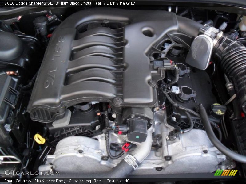 Brilliant Black Crystal Pearl / Dark Slate Gray 2010 Dodge Charger 3.5L