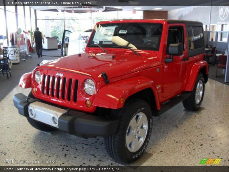 Flame Red / Black 2011 Jeep Wrangler Sahara 4x4