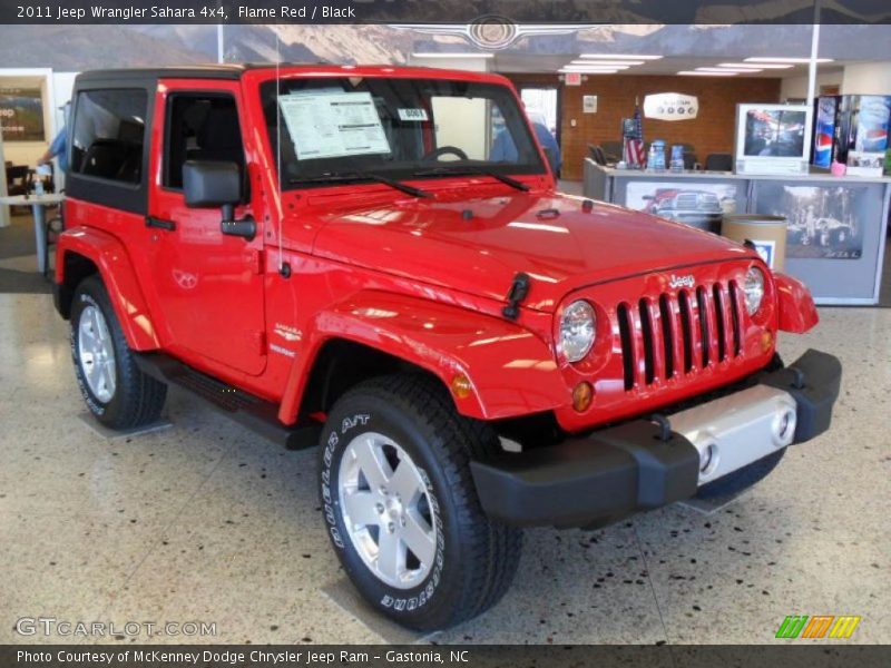 Flame Red / Black 2011 Jeep Wrangler Sahara 4x4