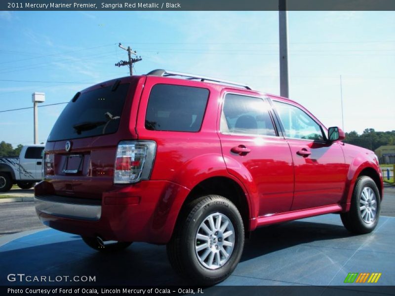 Sangria Red Metallic / Black 2011 Mercury Mariner Premier