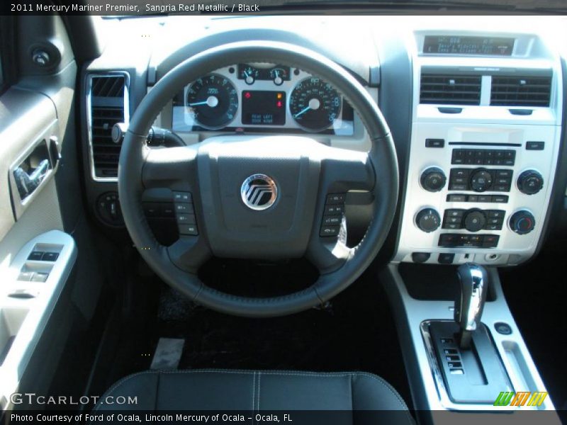 Sangria Red Metallic / Black 2011 Mercury Mariner Premier