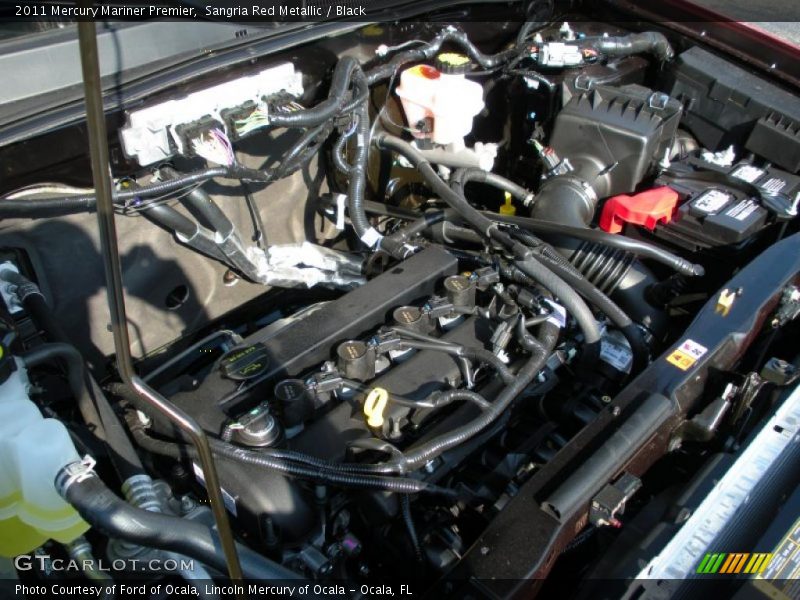 Sangria Red Metallic / Black 2011 Mercury Mariner Premier