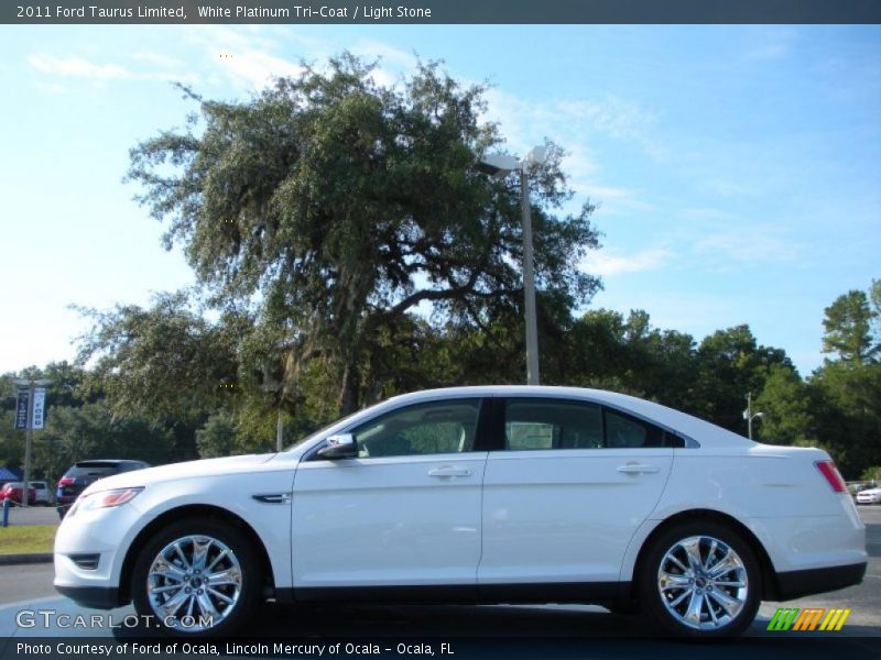 White Platinum Tri-Coat / Light Stone 2011 Ford Taurus Limited