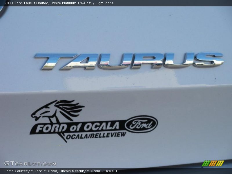 White Platinum Tri-Coat / Light Stone 2011 Ford Taurus Limited
