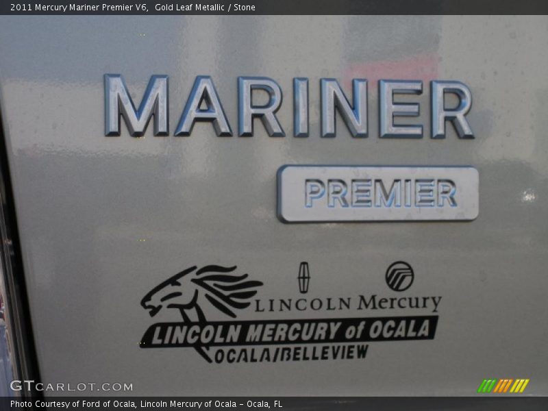 Gold Leaf Metallic / Stone 2011 Mercury Mariner Premier V6