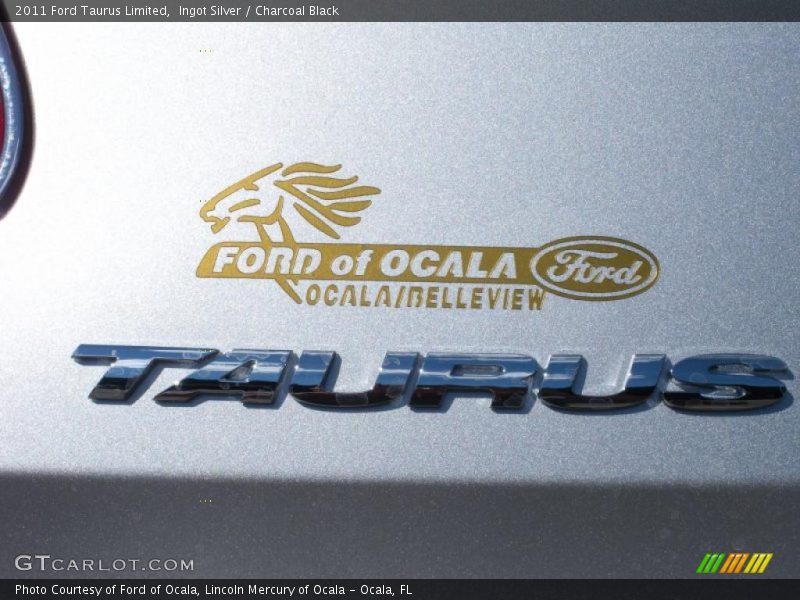 Ingot Silver / Charcoal Black 2011 Ford Taurus Limited