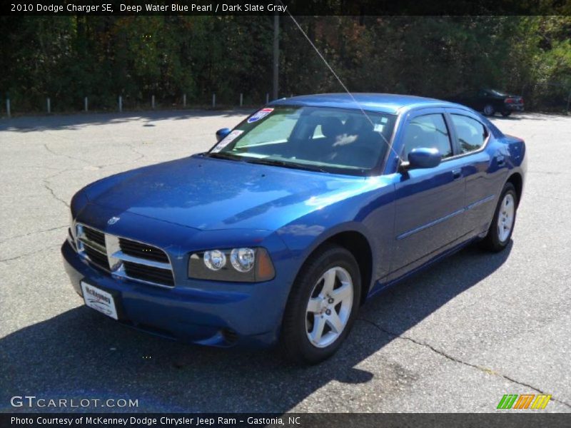 Deep Water Blue Pearl / Dark Slate Gray 2010 Dodge Charger SE