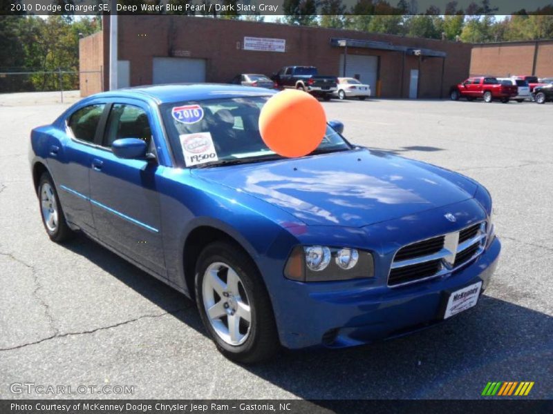 Deep Water Blue Pearl / Dark Slate Gray 2010 Dodge Charger SE