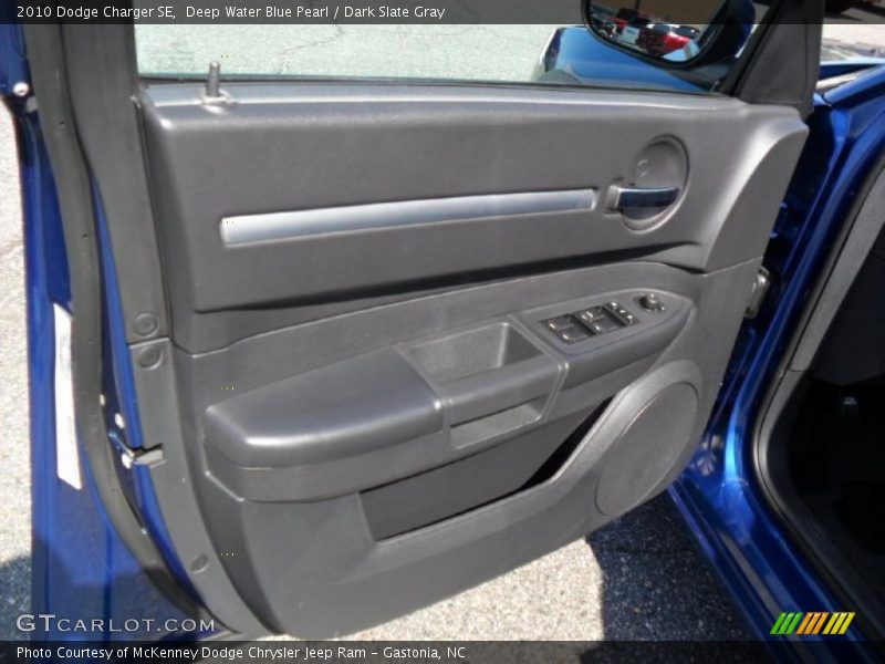 Deep Water Blue Pearl / Dark Slate Gray 2010 Dodge Charger SE