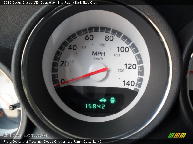Deep Water Blue Pearl / Dark Slate Gray 2010 Dodge Charger SE