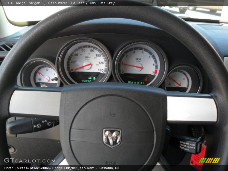 Deep Water Blue Pearl / Dark Slate Gray 2010 Dodge Charger SE