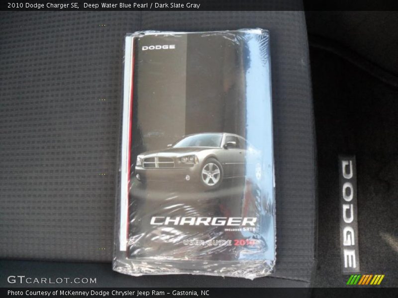 Deep Water Blue Pearl / Dark Slate Gray 2010 Dodge Charger SE