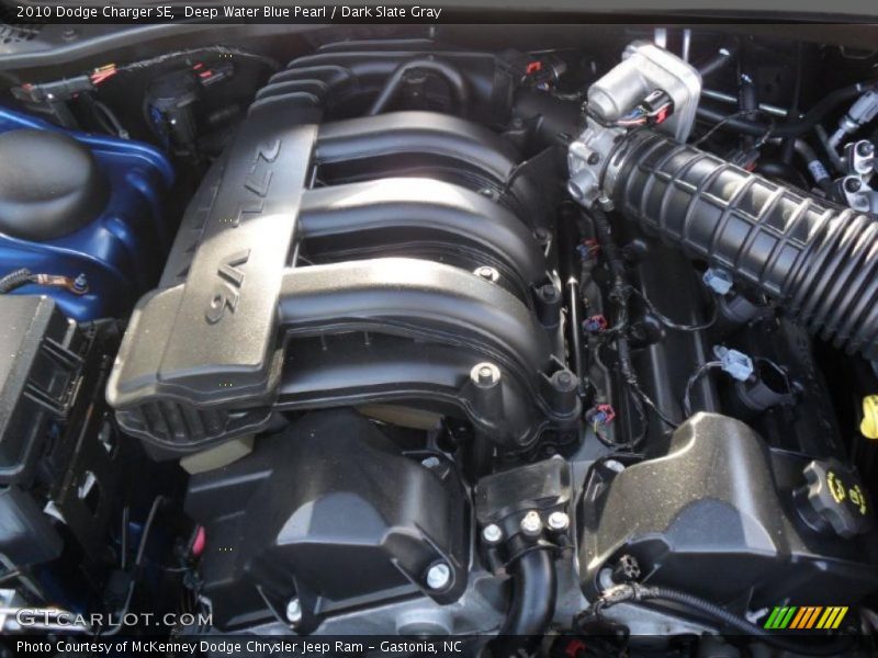 Deep Water Blue Pearl / Dark Slate Gray 2010 Dodge Charger SE