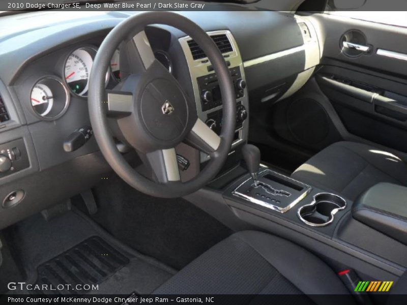Deep Water Blue Pearl / Dark Slate Gray 2010 Dodge Charger SE
