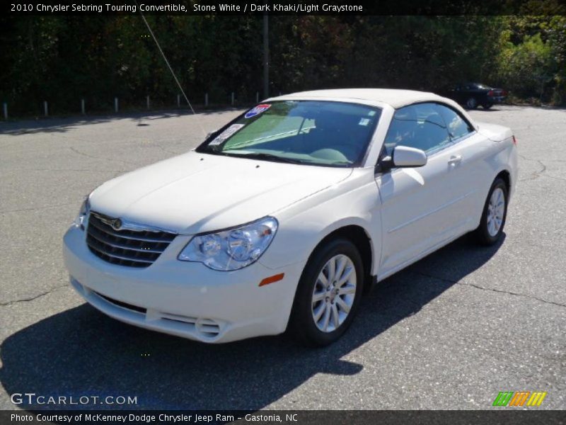 Stone White / Dark Khaki/Light Graystone 2010 Chrysler Sebring Touring Convertible