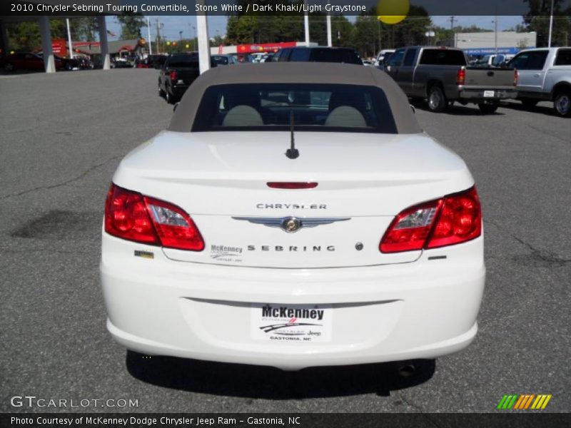 Stone White / Dark Khaki/Light Graystone 2010 Chrysler Sebring Touring Convertible