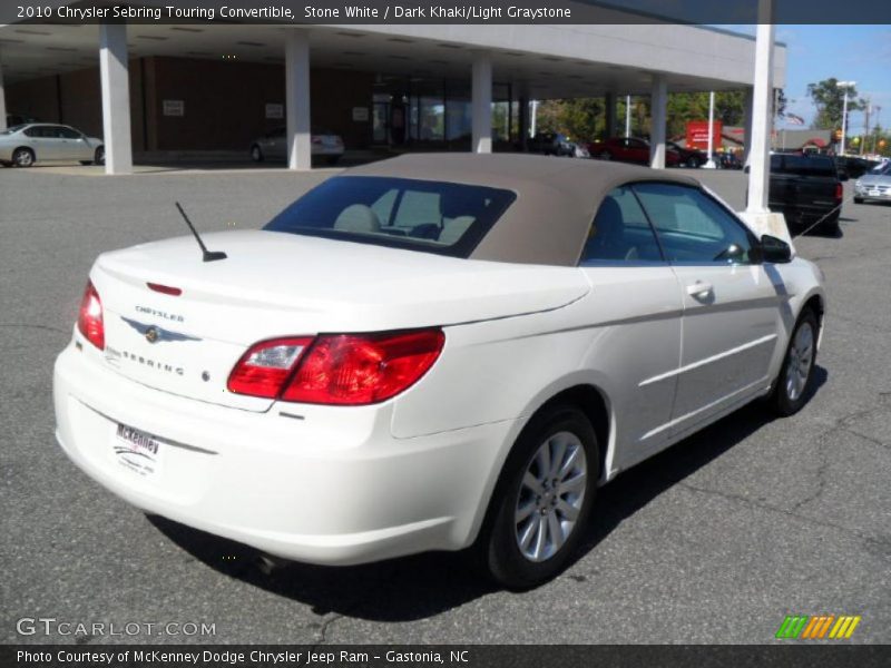 Stone White / Dark Khaki/Light Graystone 2010 Chrysler Sebring Touring Convertible
