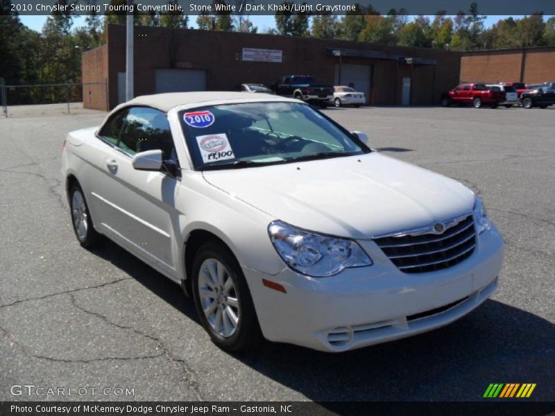 Stone White / Dark Khaki/Light Graystone 2010 Chrysler Sebring Touring Convertible