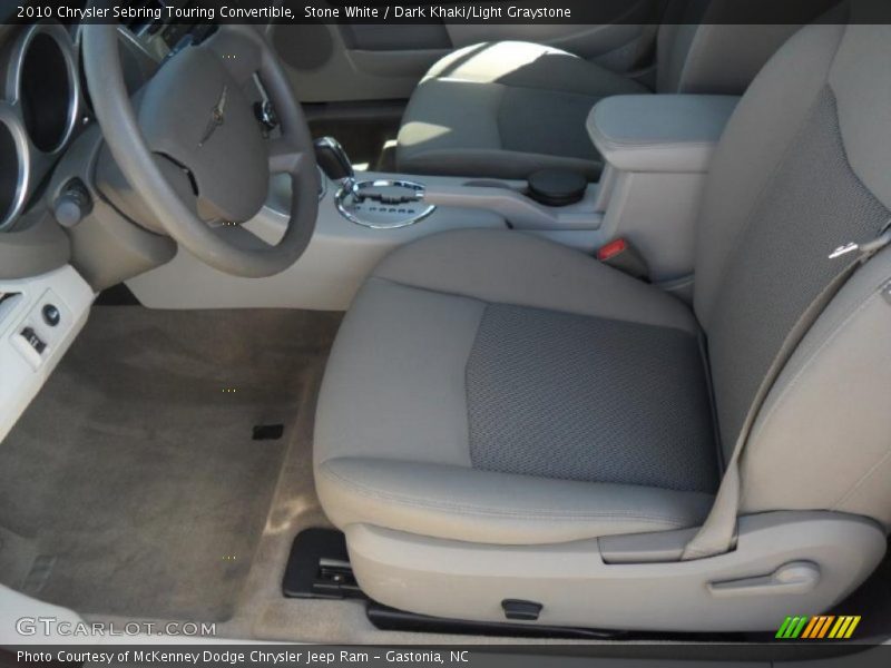 Stone White / Dark Khaki/Light Graystone 2010 Chrysler Sebring Touring Convertible