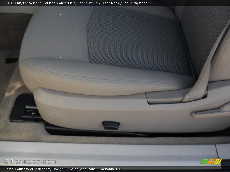 Stone White / Dark Khaki/Light Graystone 2010 Chrysler Sebring Touring Convertible