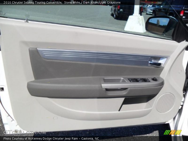 Stone White / Dark Khaki/Light Graystone 2010 Chrysler Sebring Touring Convertible