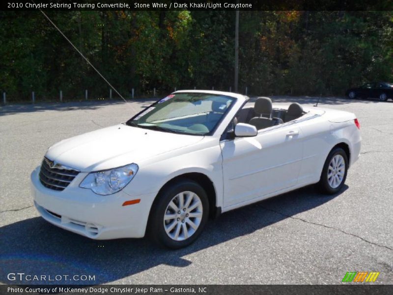 Stone White / Dark Khaki/Light Graystone 2010 Chrysler Sebring Touring Convertible