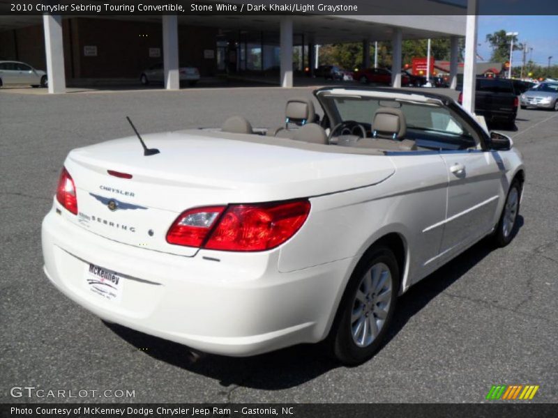 Stone White / Dark Khaki/Light Graystone 2010 Chrysler Sebring Touring Convertible