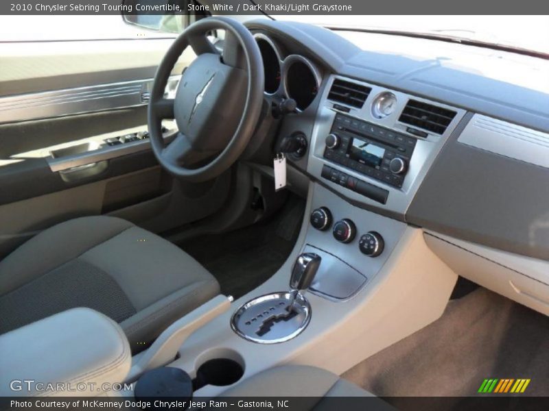 Stone White / Dark Khaki/Light Graystone 2010 Chrysler Sebring Touring Convertible