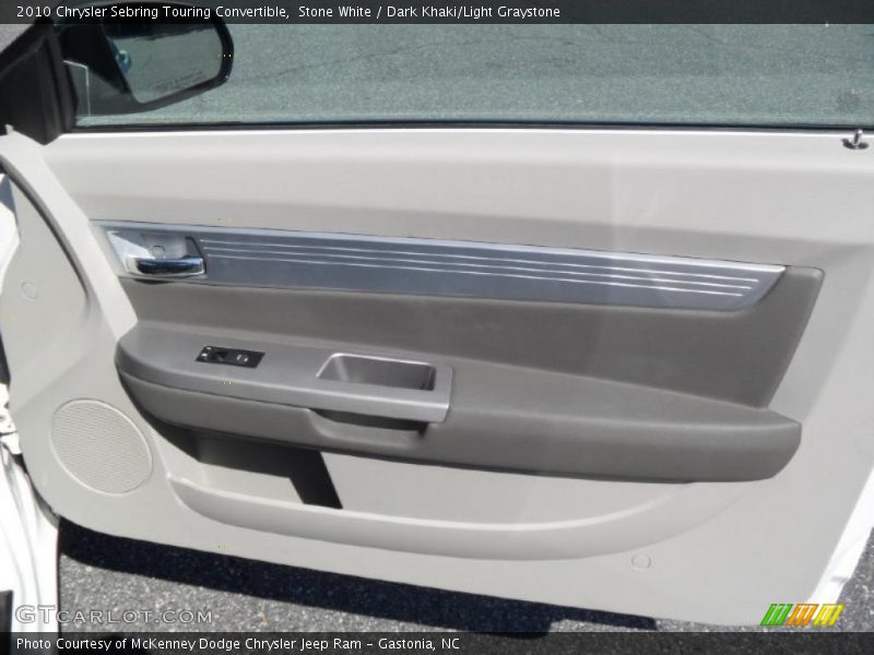 Stone White / Dark Khaki/Light Graystone 2010 Chrysler Sebring Touring Convertible
