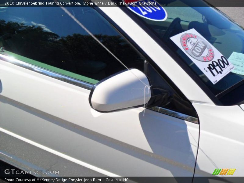 Stone White / Dark Khaki/Light Graystone 2010 Chrysler Sebring Touring Convertible