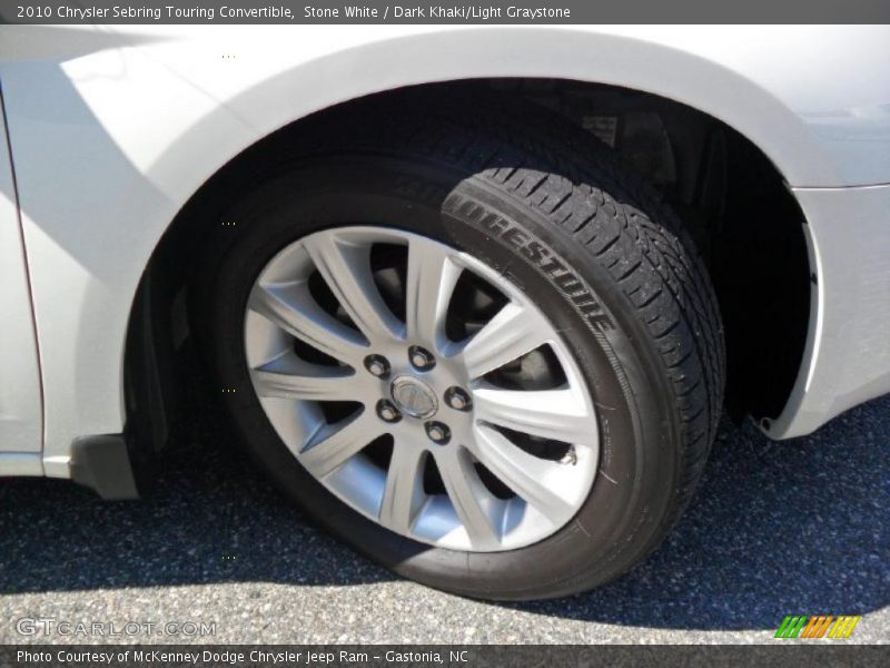 Stone White / Dark Khaki/Light Graystone 2010 Chrysler Sebring Touring Convertible