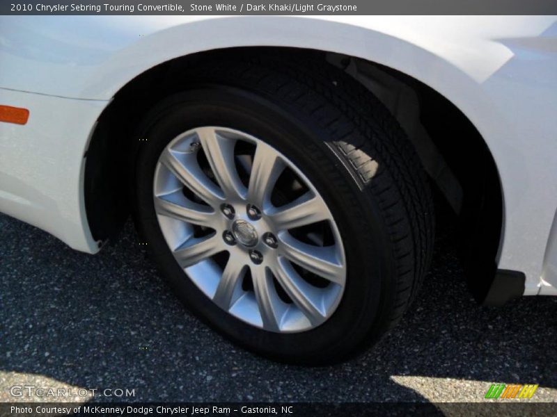 Stone White / Dark Khaki/Light Graystone 2010 Chrysler Sebring Touring Convertible