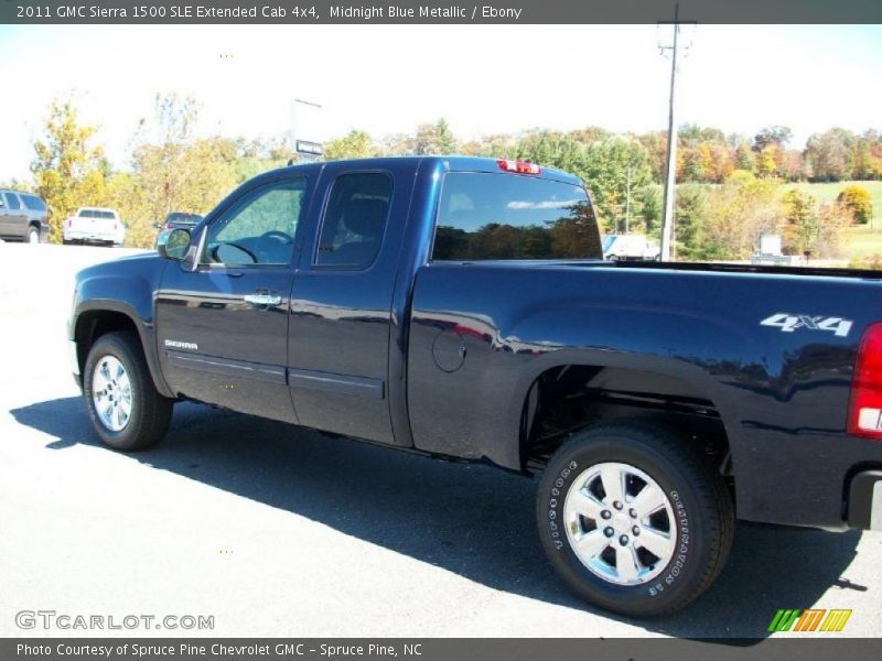 Midnight Blue Metallic / Ebony 2011 GMC Sierra 1500 SLE Extended Cab 4x4
