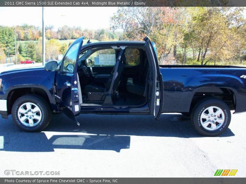 Midnight Blue Metallic / Ebony 2011 GMC Sierra 1500 SLE Extended Cab 4x4