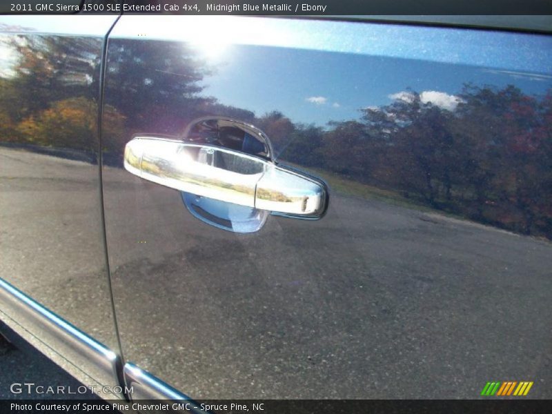 Midnight Blue Metallic / Ebony 2011 GMC Sierra 1500 SLE Extended Cab 4x4