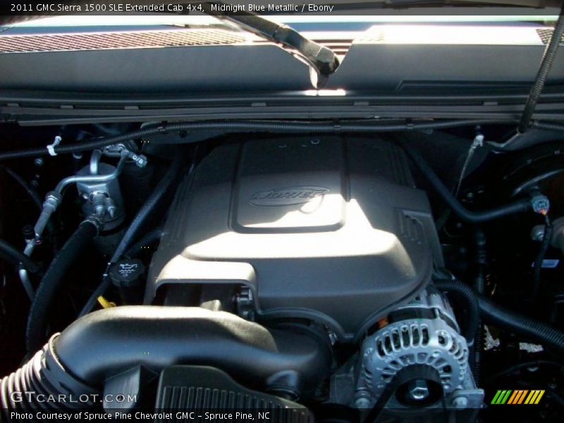 Midnight Blue Metallic / Ebony 2011 GMC Sierra 1500 SLE Extended Cab 4x4